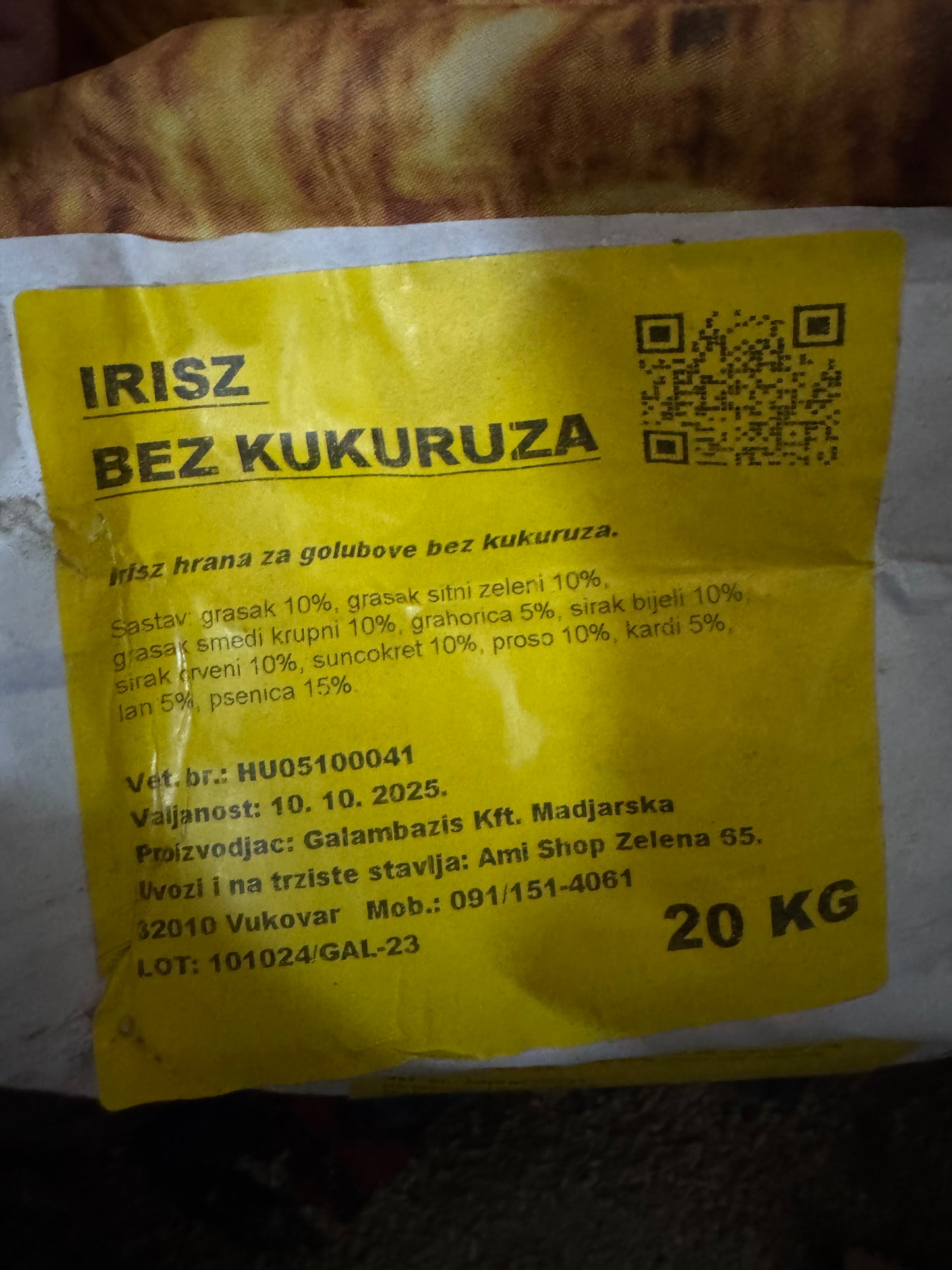 Irisz bez kukuruza 20kg