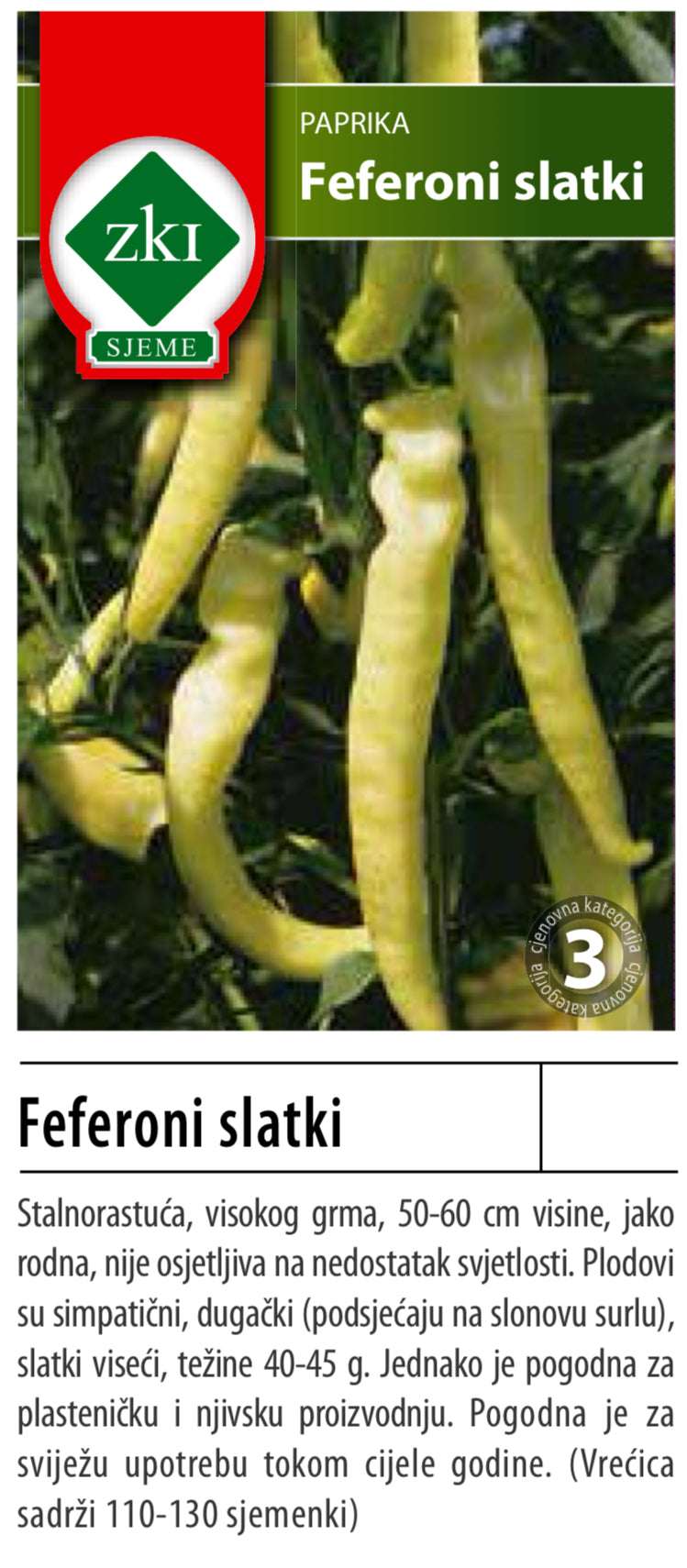 Paprika - feferoni slatki