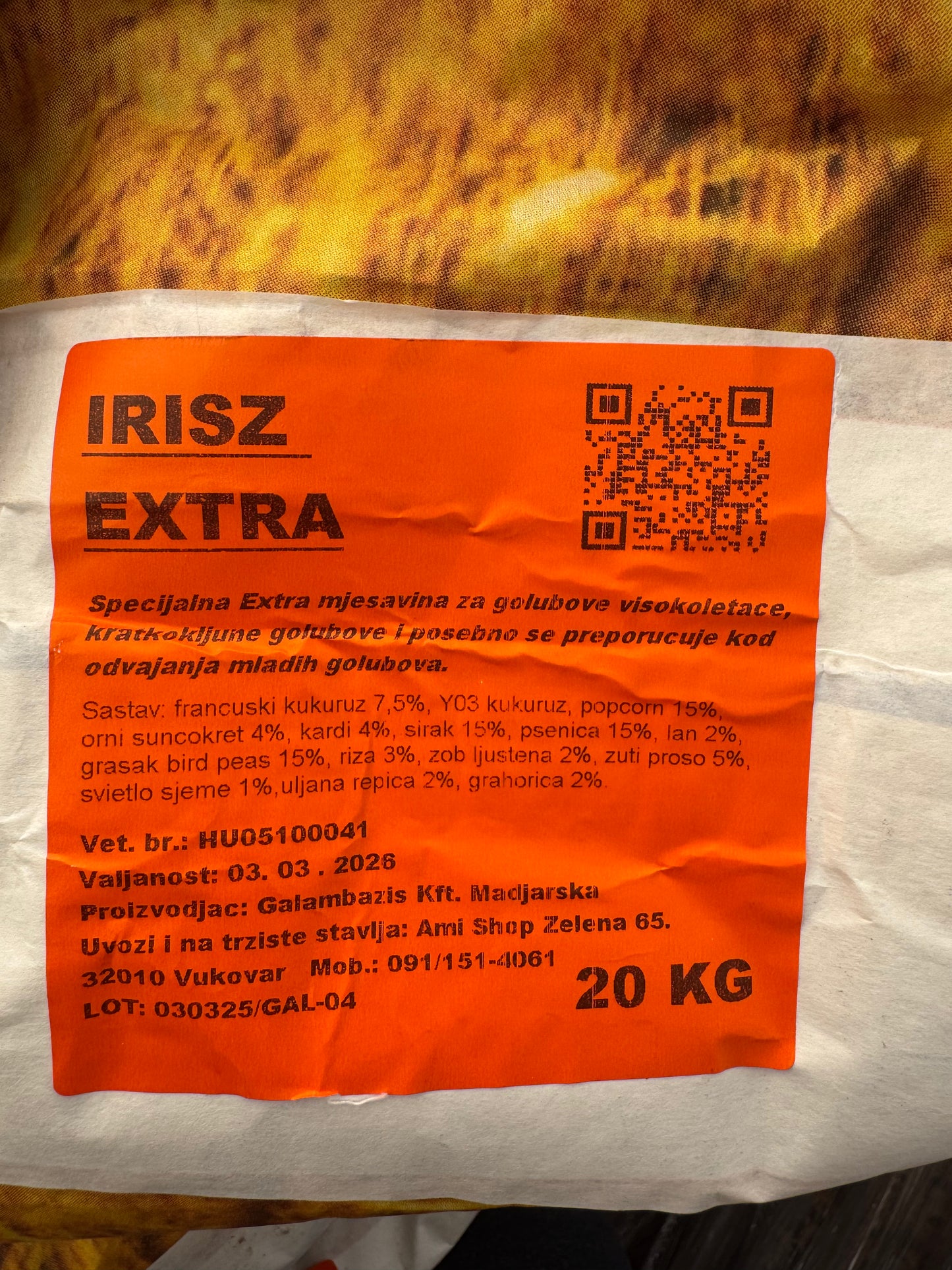 Irisz extra 20kg